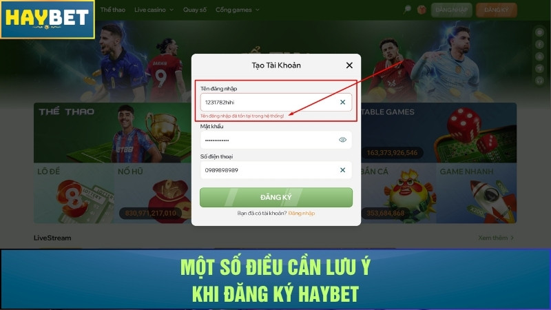 Một số điều cần lưu ý khi đăng ký Haybet Một số điều cần lưu ý khi đăng ký Haybet