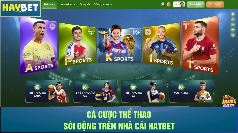 Cá cược thể thao sôi động trên nhà cái Haybet Cá cược thể thao sôi động trên nhà cái Haybet
