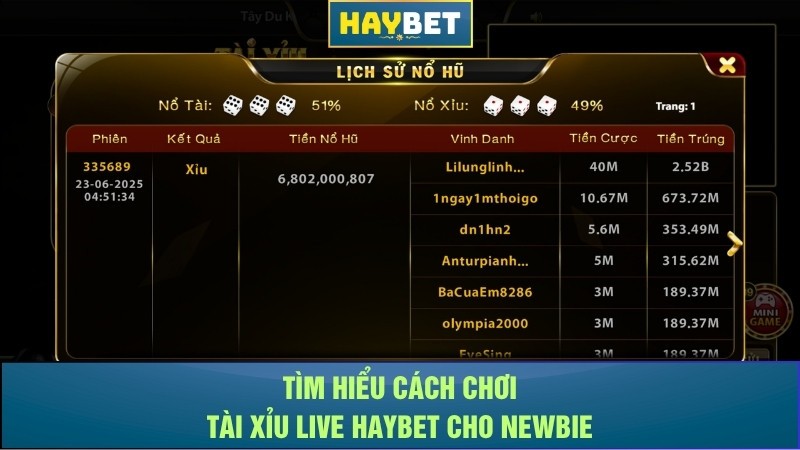 Tìm hiểu cách chơi tài xỉu live Haybet cho Newbie Tìm hiểu cách chơi tài xỉu live Haybet cho Newbie