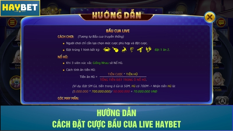 Hướng dẫn cách đặt cược bầu cua live tại Haybet Hướng dẫn cách đặt cược bầu cua live tại Haybet