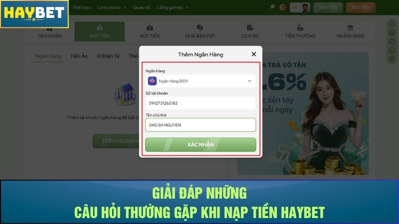 Giải đáp những câu hỏi thường gặp khi nạp tiền Haybet Giải đáp những câu hỏi thường gặp khi nạp tiền Haybet