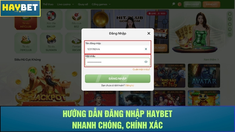 Hướng dẫn đăng nhập Haybet nhanh chóng, chính xác Hướng dẫn đăng nhập Haybet nhanh chóng, chính xác