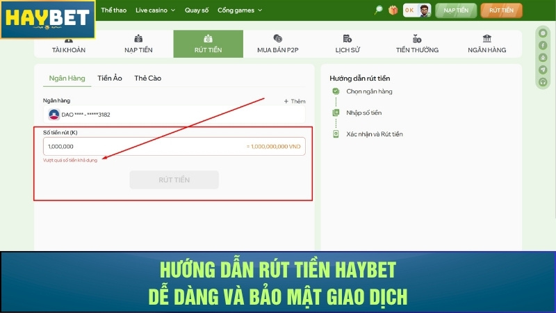 Hướng Dẫn Rút Tiền Haybet Dễ Dàng Và Bảo Mật Giao Dịch Hướng Dẫn Rút Tiền Haybet Dễ Dàng Và Bảo Mật Giao Dịch