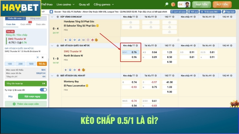 Kèo chấp 0.5/1 là gì? Kèo chấp 0.5/1 là gì?