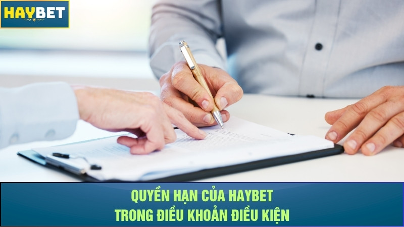 Quyền hạn của Haybet trong điều khoản điều kiện Quyền hạn của Haybet trong điều khoản điều kiện